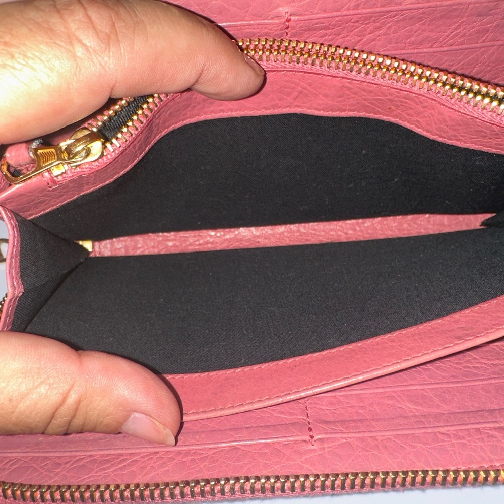 Balenciaga Long Zip Around Wallet - Pink/Coral - Authentic - Picture 13 of 16